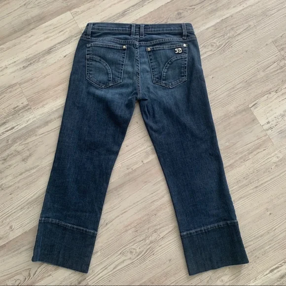 Joe's Jeans Socialite Kicker Kennedy Wash Blue Stretch Capri Jeans - Picture 4 of 7